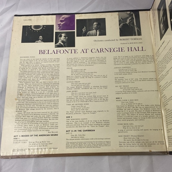 Harry Belafonte At Carnegie Hall The Complete Concert Vinyl Records 2 LP’s - Picture 3 of 11